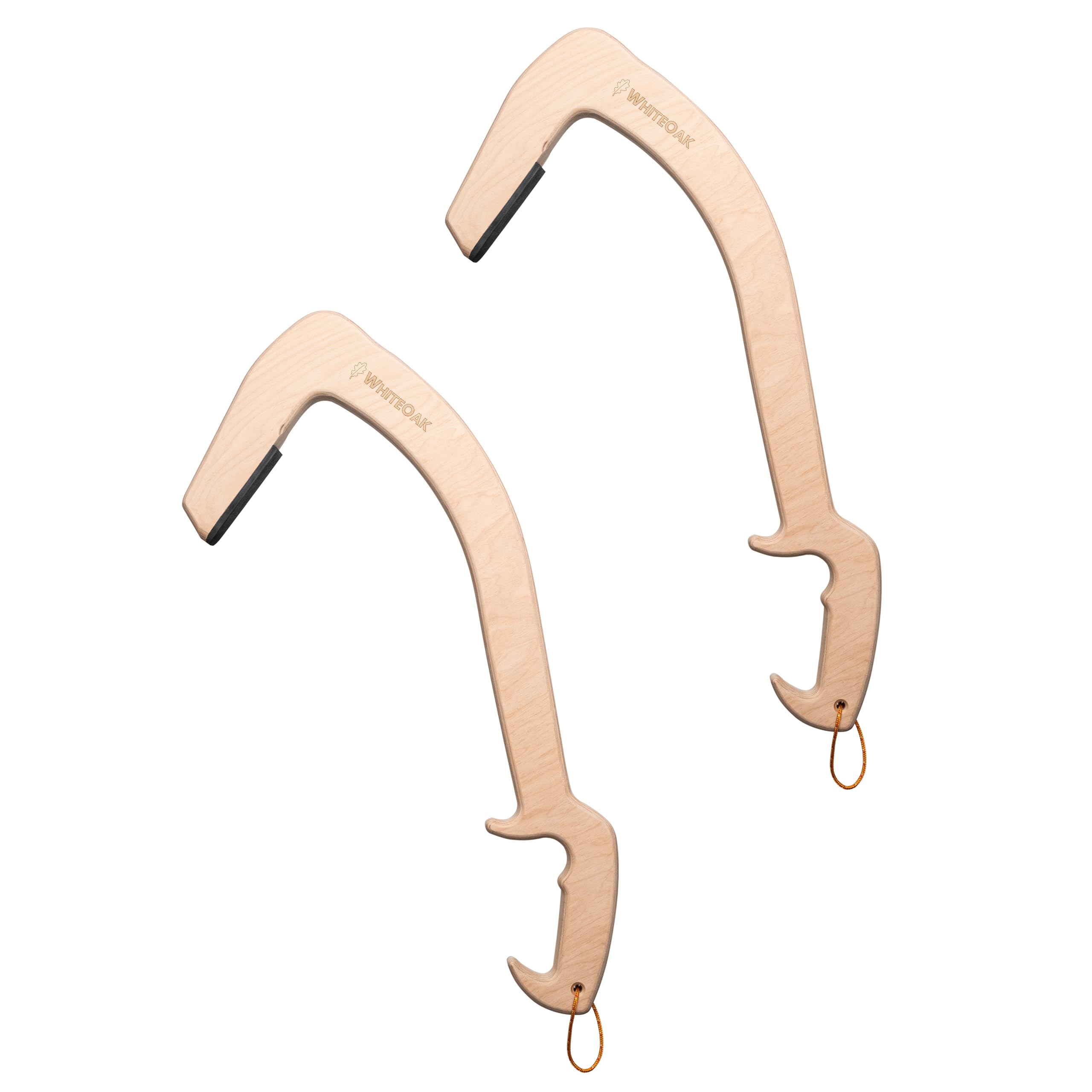 Whiteoak - Piolet de madera para entrenamiento en interiores para escalada en hielo, herramientas secas y entrenamiento de escalada, accesorios para equipo de escalada con punta de goma Vibram, 1 par