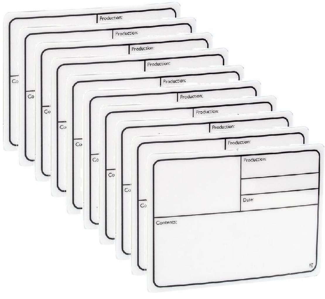 10 x Adam Hall 88000 Tour Label, selbstklebend weiß 130 x 85 mm - Beschriftungs Produktions Schild, Pruduction Plate Tourlabel Tourlable