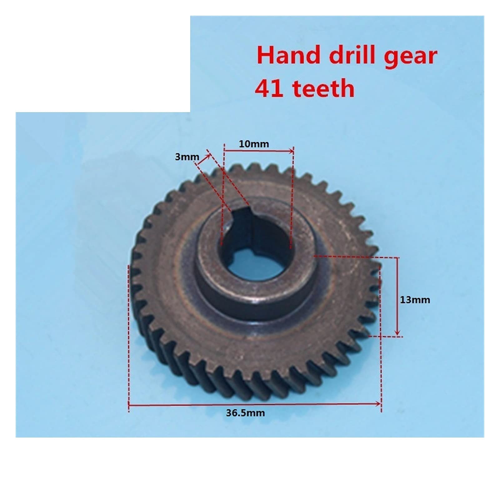 TMP1105 Hand Drill Gear 41 Teeth Outer Diameter 36.5mm 10mm Hand Drill Accessories (Hole Diameter : 10mm, Number of Teeth : 41 Teeth)