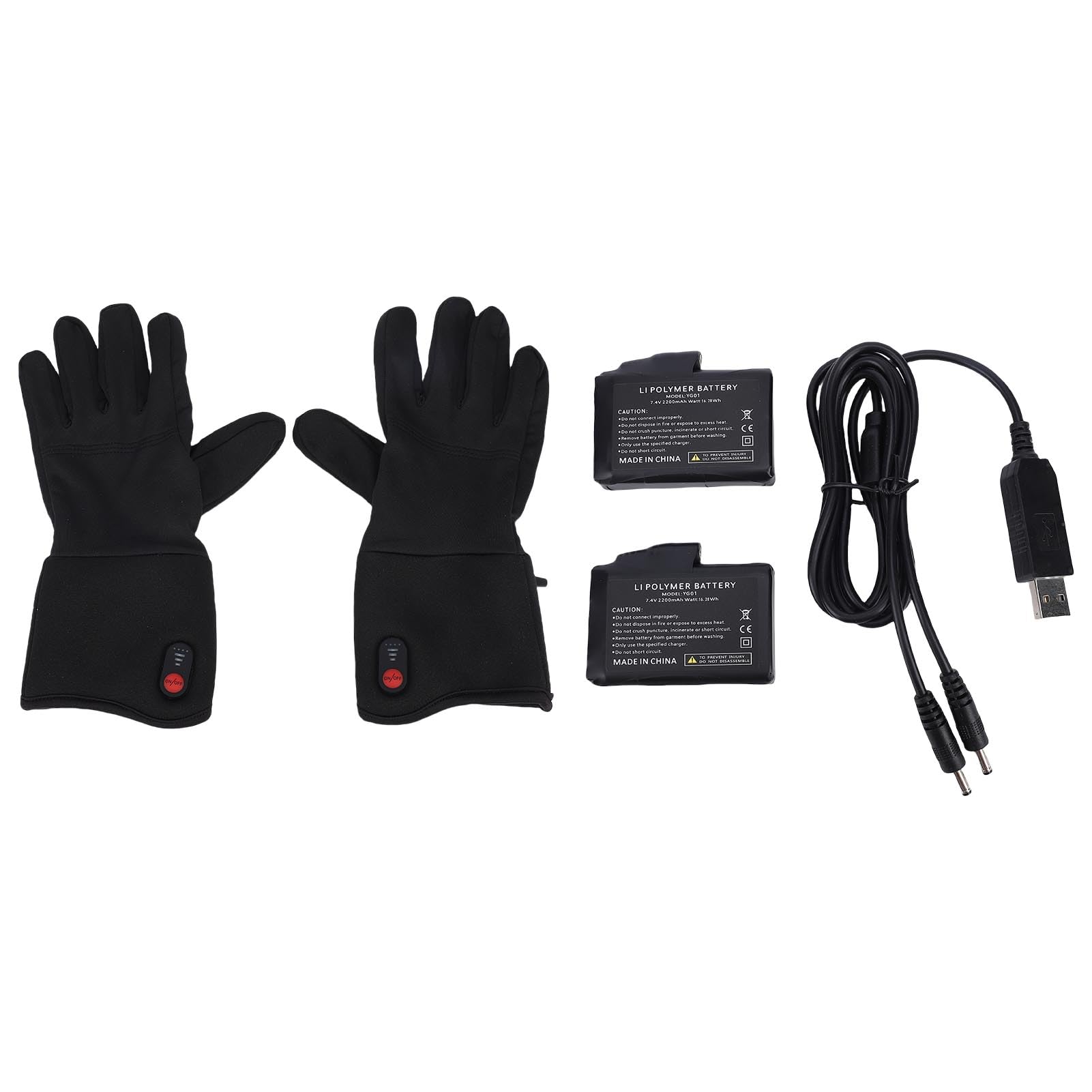 Tbest Calentados Eléctricos Calentados Recargables de Calentamiento de Invierno de Pantalla Táctil Recargable para Hombres para Hombres Esquiando con 2