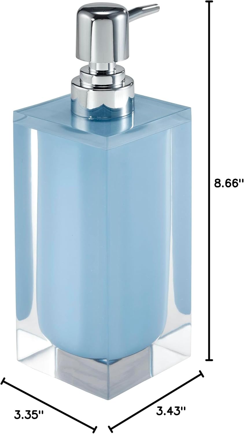 Izod - Lotion Pump/Soap Dispenser, Sleek Resin Countertop Accessories, Dorm Room Essentials, Modern Home Decor (Marina Collection, White)
