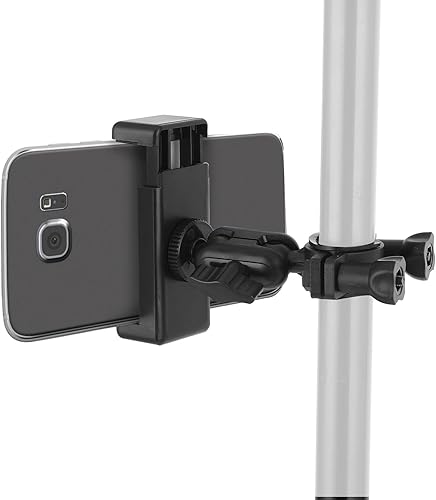 Miniatura 5 de Mic Stand Phone Holder, Adjustable Phone Holder Swivel Microphone Stand for Mobile Phones Smartphone Mount Multi Angle Rotatabe Smartphone Mic