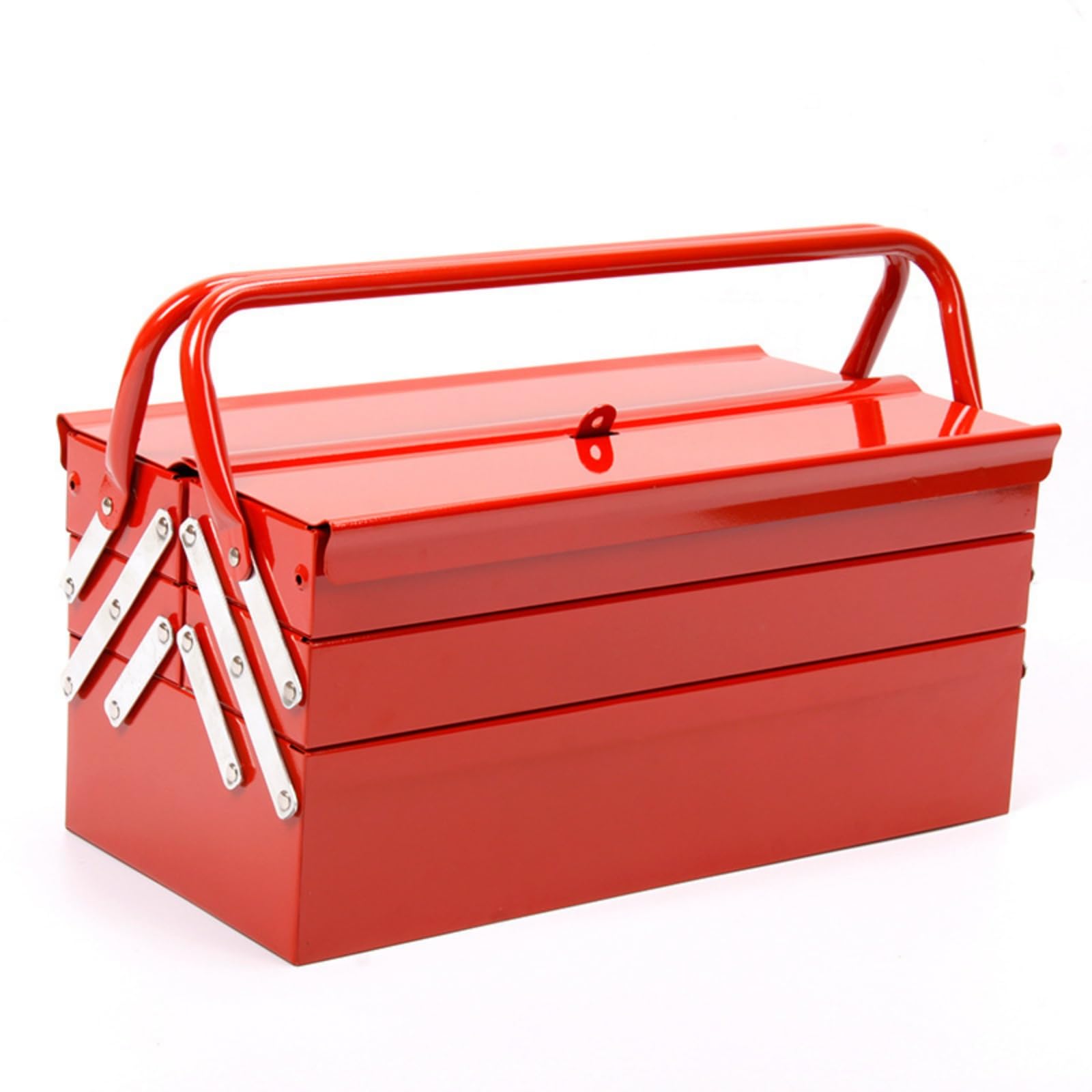 Caja Herramientas Metálica Portátil Caja Herramientas Plegable Resistente Al Óxido para Mecánicos, Electricistas, Taller, Garaje, Hogar