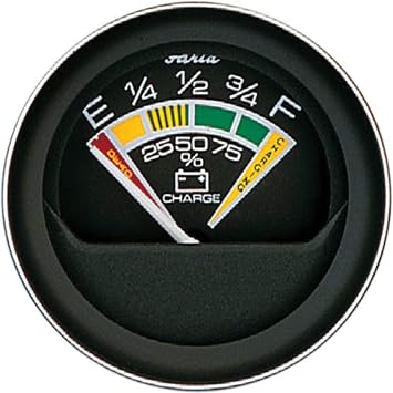 Faria Beede Instruments Faria Beede 13012 Coral Battery Condition Indicator 12 VDC - 2"", Black