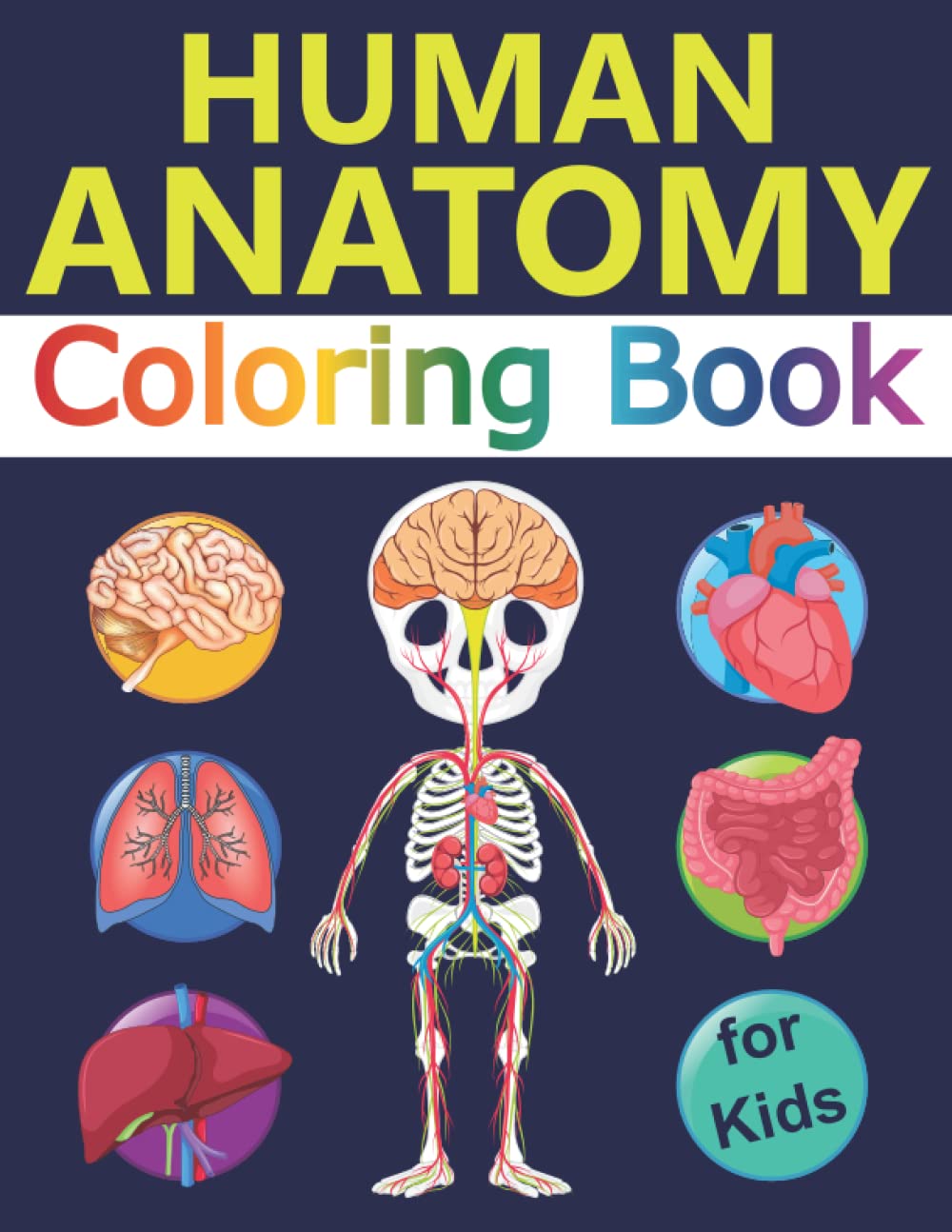 Human Anatomy Coloring Book for Kids: Over 30 Human Body Coloring Sheets, Great Gift for Boys & Girls, Ages 4, 5, 6, 7, and 8 Years Old (Alek's Coloring Books)