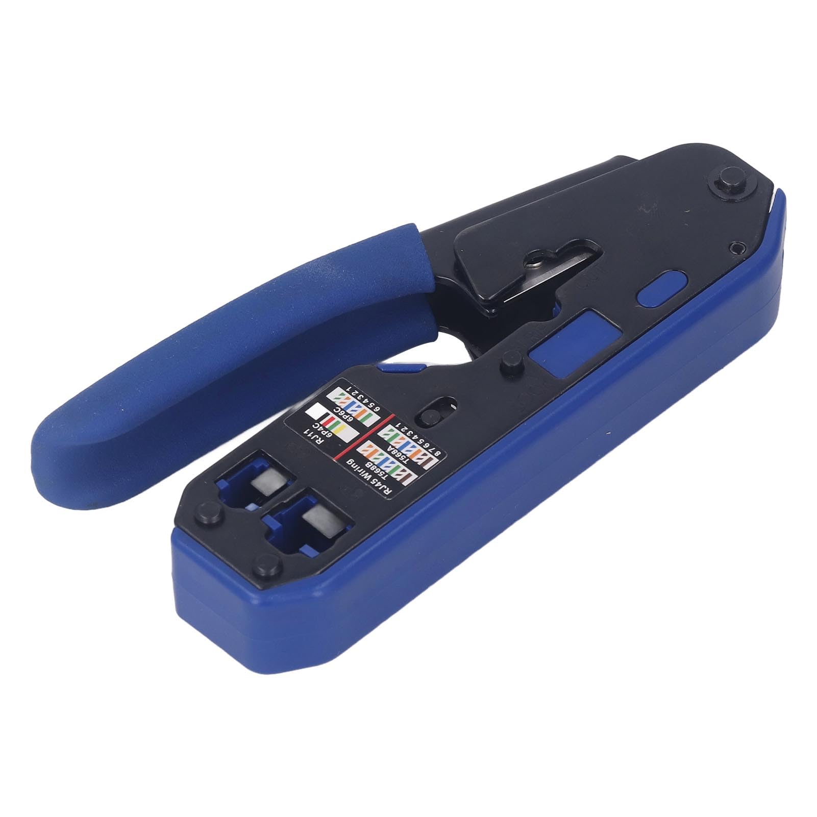 Narzędzie do zaciskania RJ45 Wydajny zestaw do zaciskania Cat5e Cat6 Zaciskanie taśmy do cięcia kabli RJ45 RJ11 RJ12 Instalatorzy linii telefonicznej Przenośny uchwyt ze stali