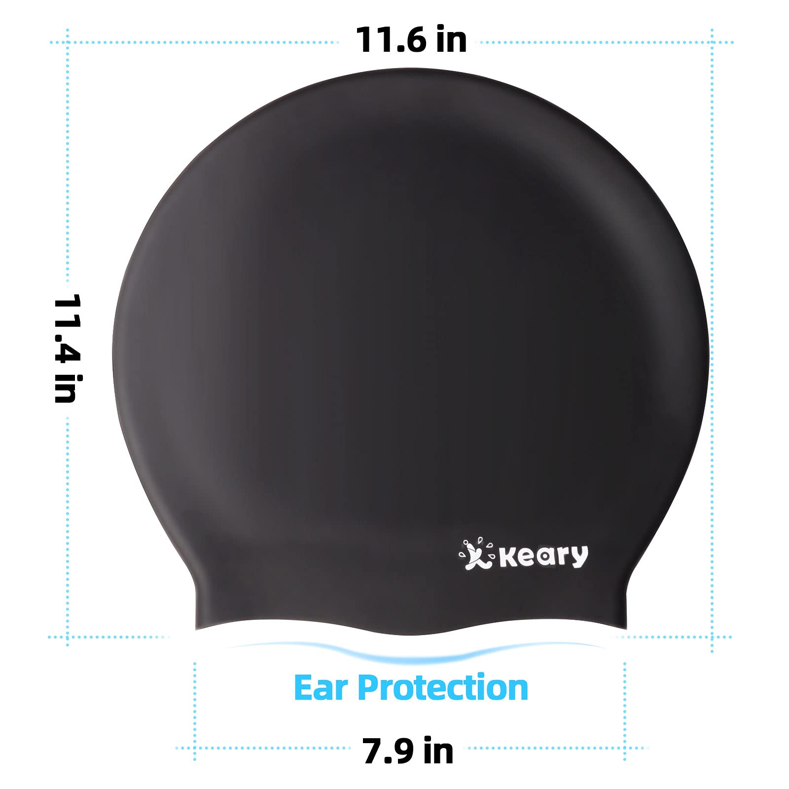 Keary Extra Large Swim Cap for Braids and Dreadlocks Extensions Weaves