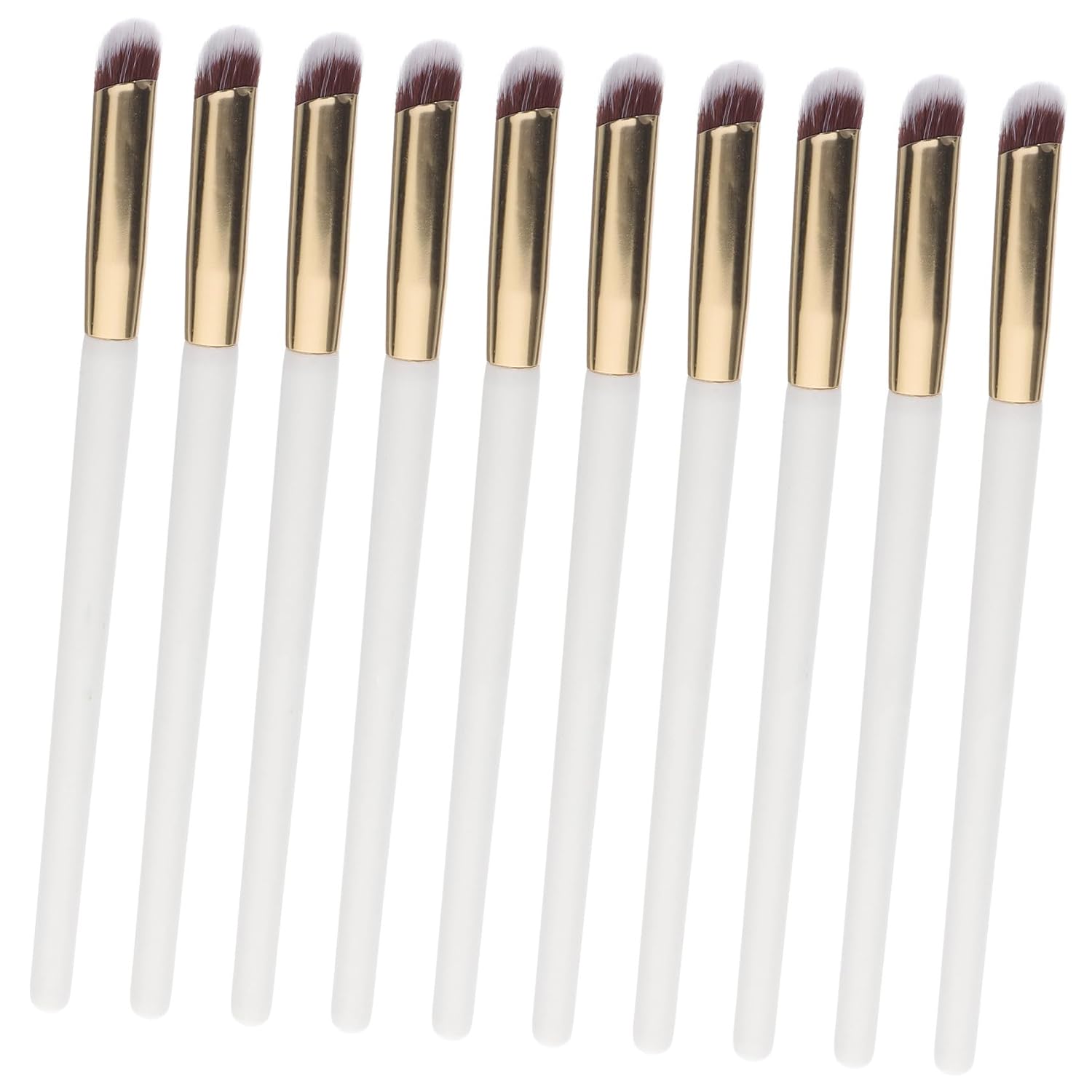 10pcs Angled Concealer Brushes Small Contour Cosmetic Makeup Tools under Eye and Eyebrow Blending, Precision Face Concealer Brush Set for Women