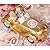 Nanxin Love Grandparents Parents 50th Anniversary Wedding Statues Golden Marriage Loving Elderly Couples in Golden Car Collectible Figurines Old Age Life Resin Home Decoration Money Box with Gift Card