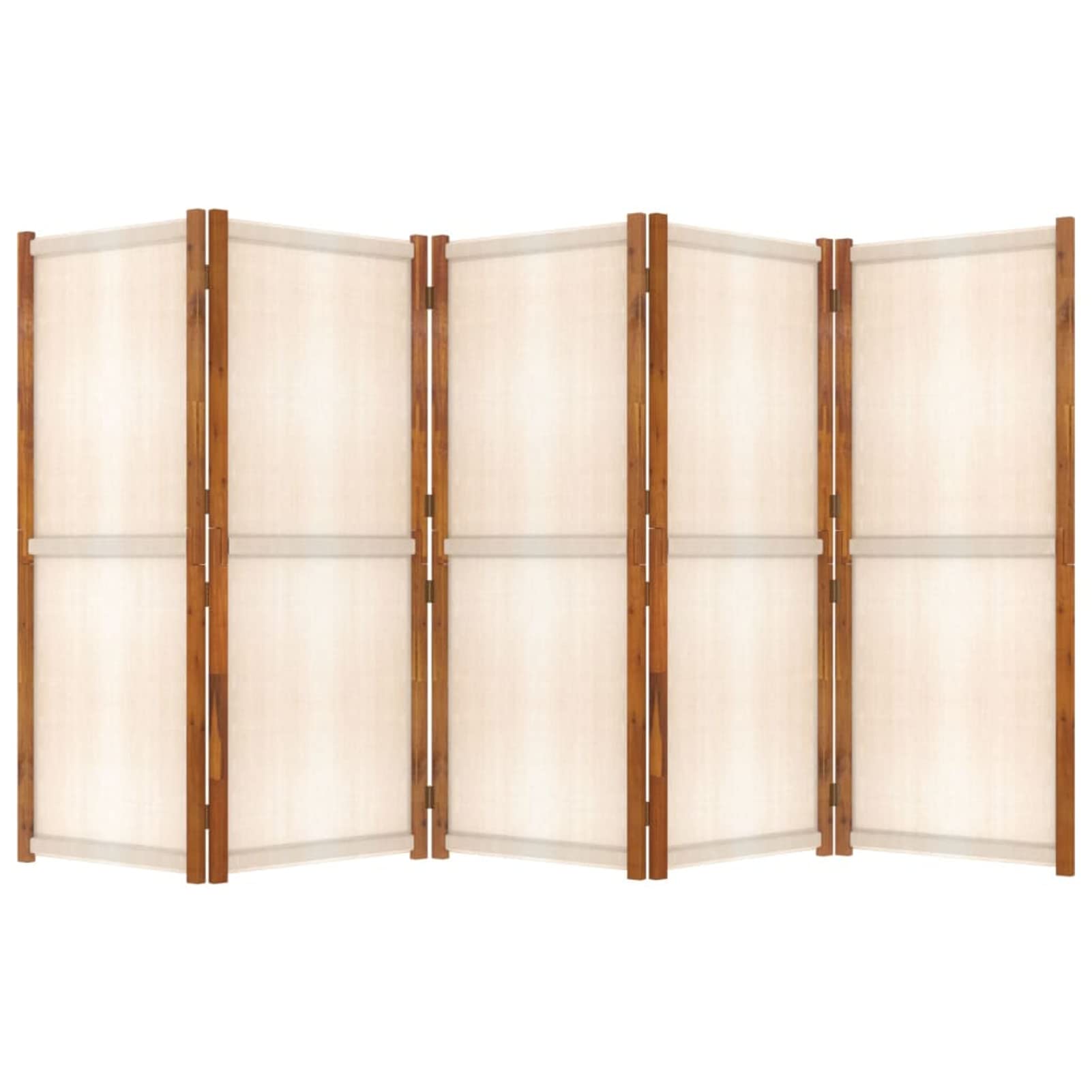 Divisorio a 5 Pannelli Bianco Crema 350x180 cm
