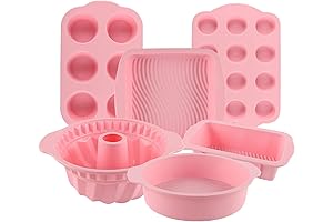 Complete Silicone Bakeware Set in Vibrant Pink: Your Essential Baking Companion