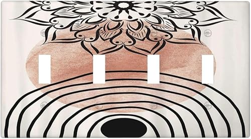 Miniatura 68 de Farmhouse Coffee Primitive Coffee Bean Kitchen 3 Gang Triple Interruptor de Luz de Palanca Cubierta de Placa de Pared Placa Frontal Eléctrica