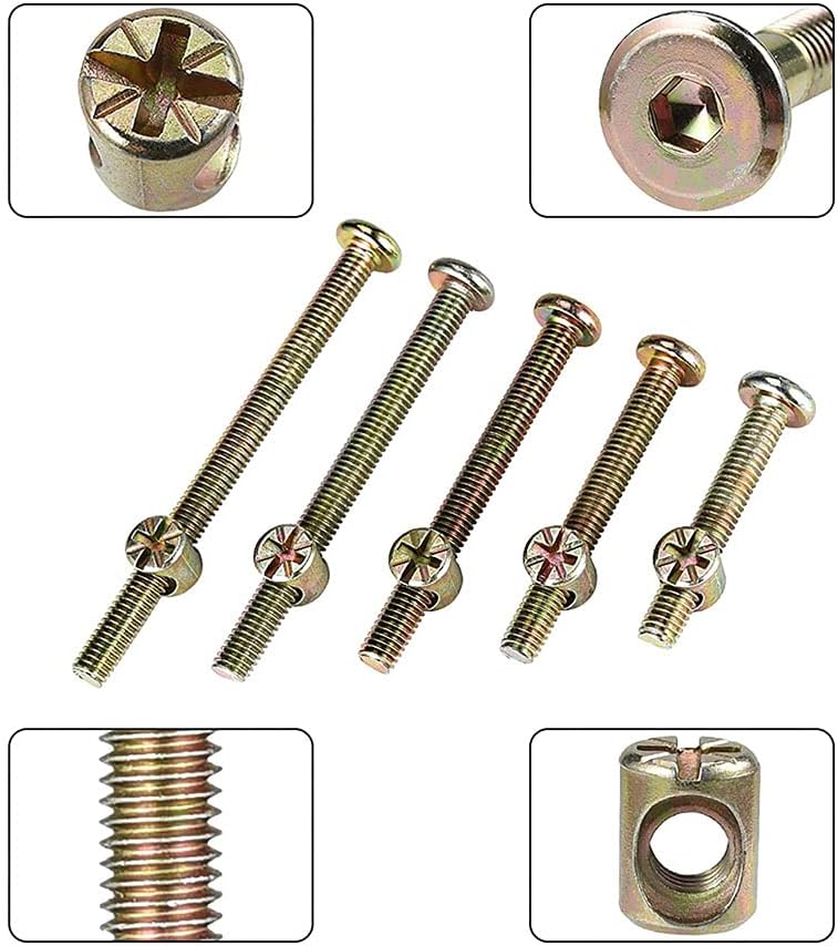 Furniture Bolt Nut Set, Hex Socket Cap Screw Kit, Screw Assortment Kit