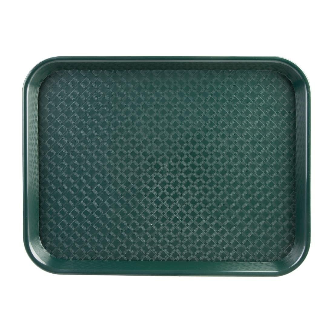 Olympia Kristallon Food Tray Forest Green 350x450mm - Plastic Tray for Restaurants, Catering, Schools P511