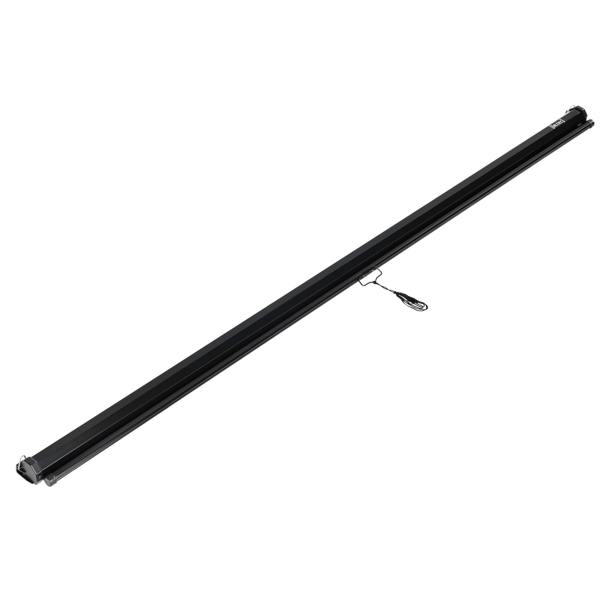 in.tec Schermo di Proiezione Portatile Telo Bianco con Retro Nero 203x203 cm 113 Pollici Custodia in Acciaio Schermo Mobile per Cinema Presentazioni Eventi