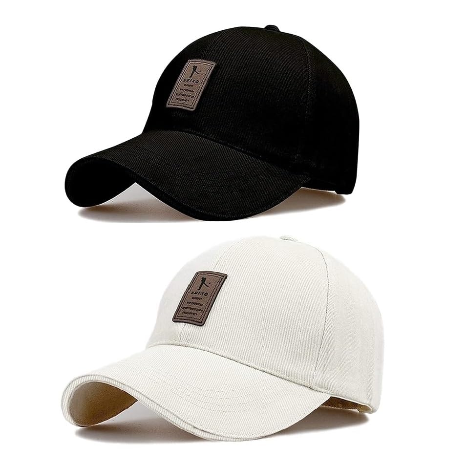 RAAVIDIYA Ediko Cap for Men & Women | Casual Wear Combo Set of 2 Baseball Caps for Adults | Adjustable Cap for Workout/Outdoor/Cricket/Gym | Pack of 2 | Unisex | Free Size-picture-38