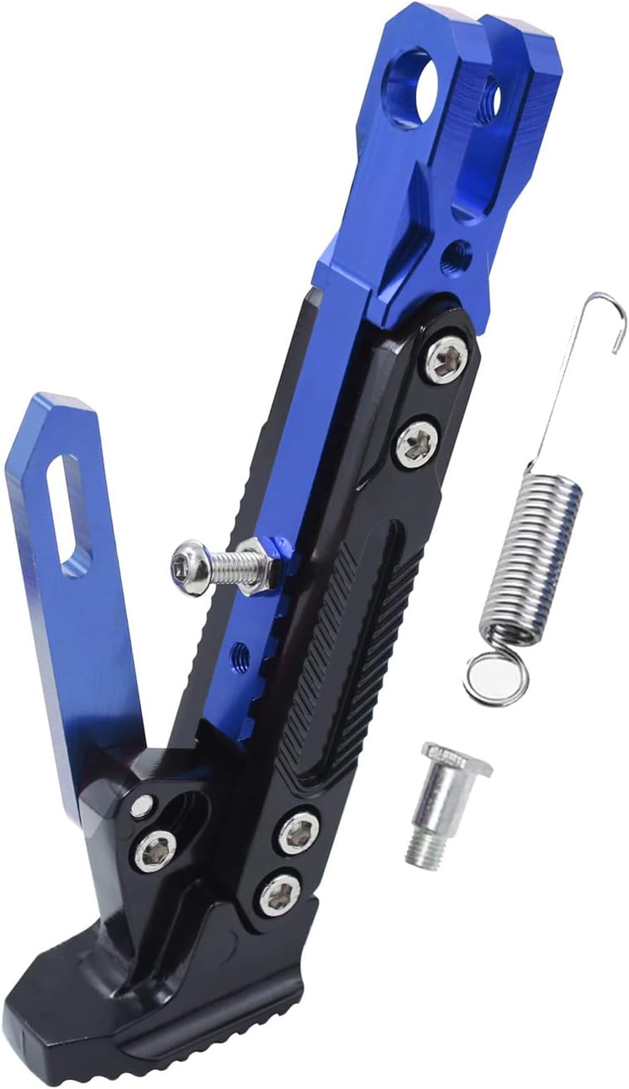 Motorcycle Kickstand for Bajaj Pulsar F250/N125/N150/N160/N250/NS125/NS160/NS200/NS400z/P150/RS200, Adjustable Universal Aluminum Side Stand for Motorbike Heavy Duty Parking Support Foot