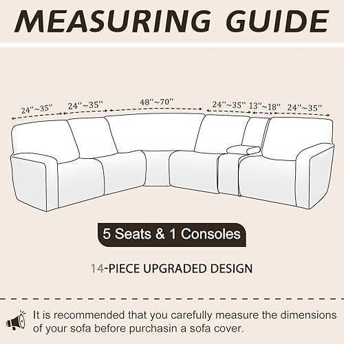 Miniatura 2 de Arfntevss Fundas para sofá reclinable seccional, de terciopelo, lavables, para sofá seccional, para reclinable, elástica, suave, gruesa, en forma de