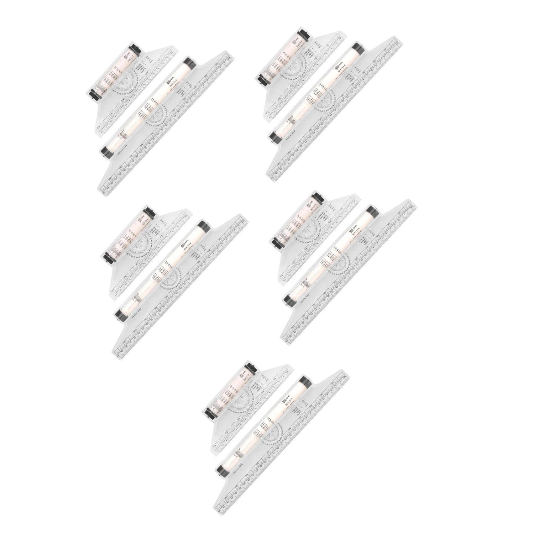 NUOBESTY 5 Sätze Zeichen Design Lineal Rolllineal Metrisch Professionelles Zeichenlineal Parallelrolle Funktionales Zeichnen Paralleles Rolllineal Mess Rolllineal Aus 2 Stück * 5