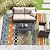 Rugshop Marbella Contemporary Boho Non-Shedding Patio Deck Backyard Indoor/Outdoor Area Rug 7'10" x 10' Multi