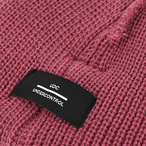 Undercontrol Fisherman Marine Fit Strap Beanie Hat Free Size - Unisex Plain Watch Cap (Pink) #TOP7