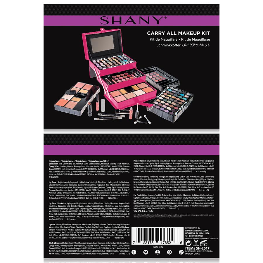 Miniatura 3 de SHANY Kit de maquillaje todo en uno (sombra de ojos, rubores, polvo facial, lápiz labial, delineadores de ojos, lápices de maquillaje y espejo de