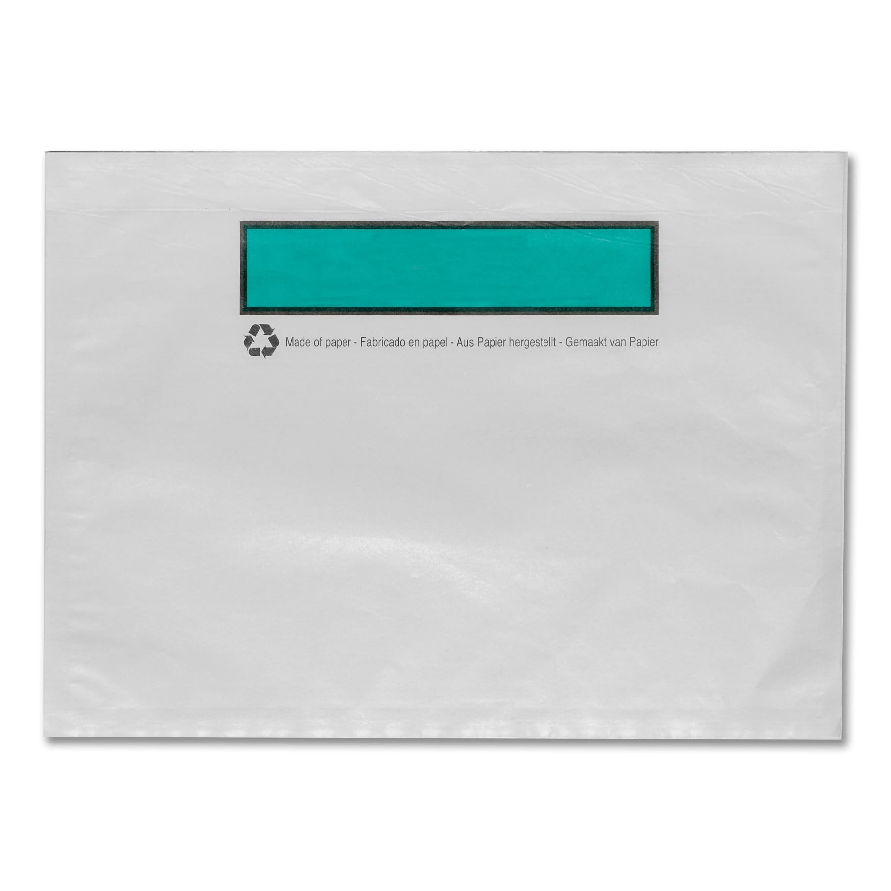 BLASETTI - Papierowa torba na dokumenty PAPERADEX. Samoprzylepne koperty wysyłkowe na zakładki, opakowanie 250 sztuk, kolor przezroczysty, rozmiar LD 13,5 x 24 cm