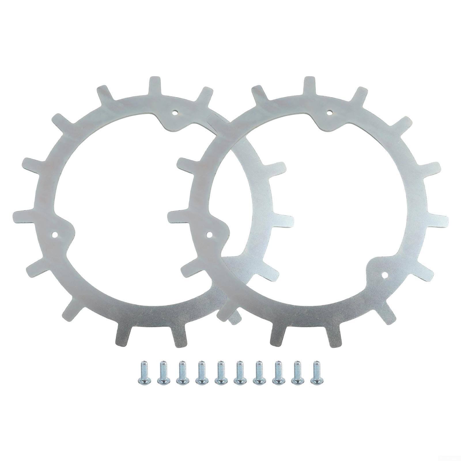 CNANRNANC 2 Pcs Stainless Steel Robotic Lawnmower Wheel Spikes, for Mammotion Yuka Mini Self-Centring Models Silver Enhancing Mower Performance
