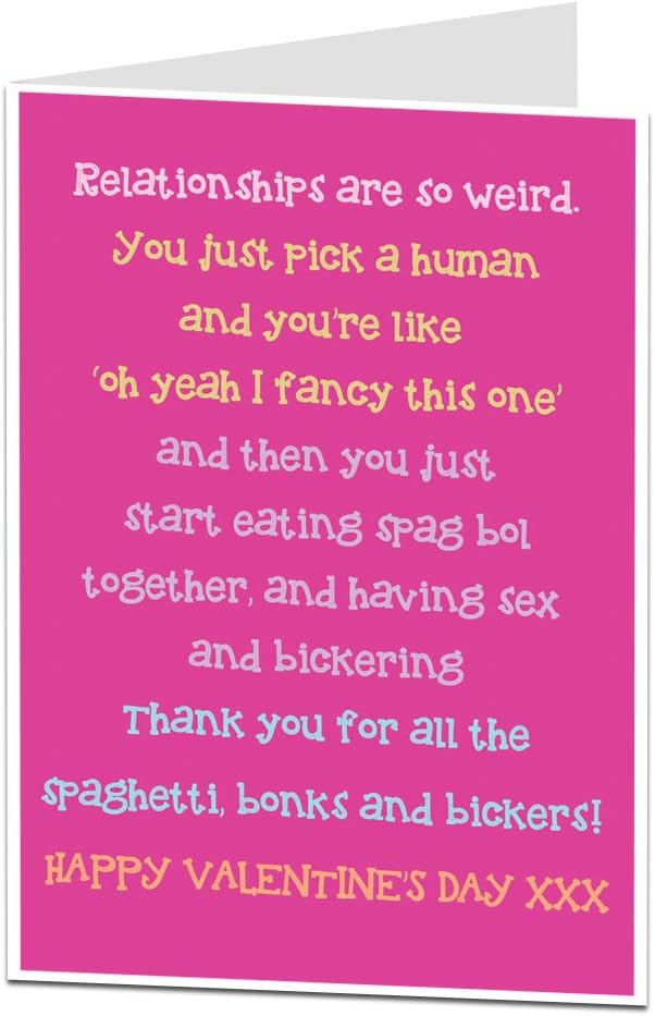 Funny Valentine's Cards for Him & Her Relationships are Weird