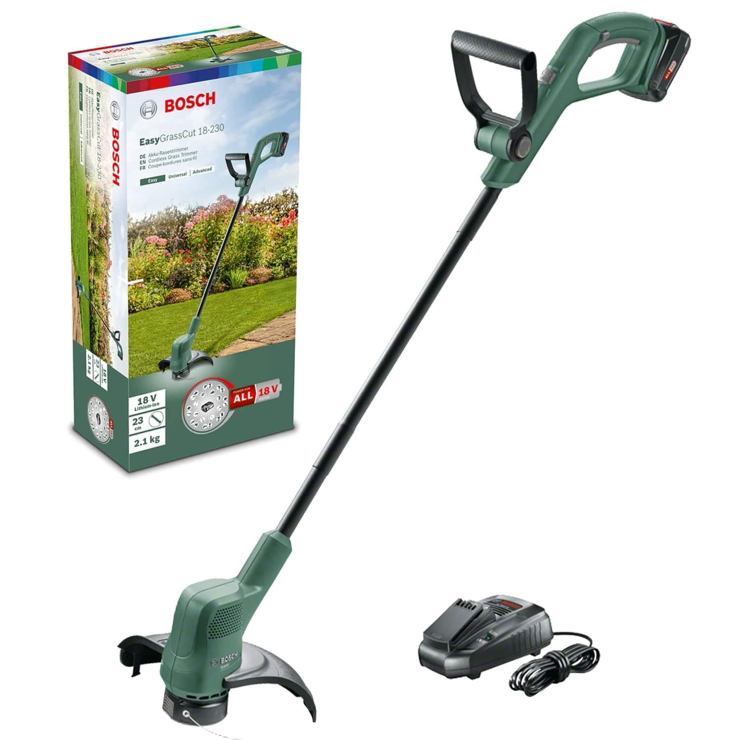 Bosch EasyGrassCut 18v-230 Tagliabordi a Batteria 18V 2,0Ah Diametro Taglio 23cm