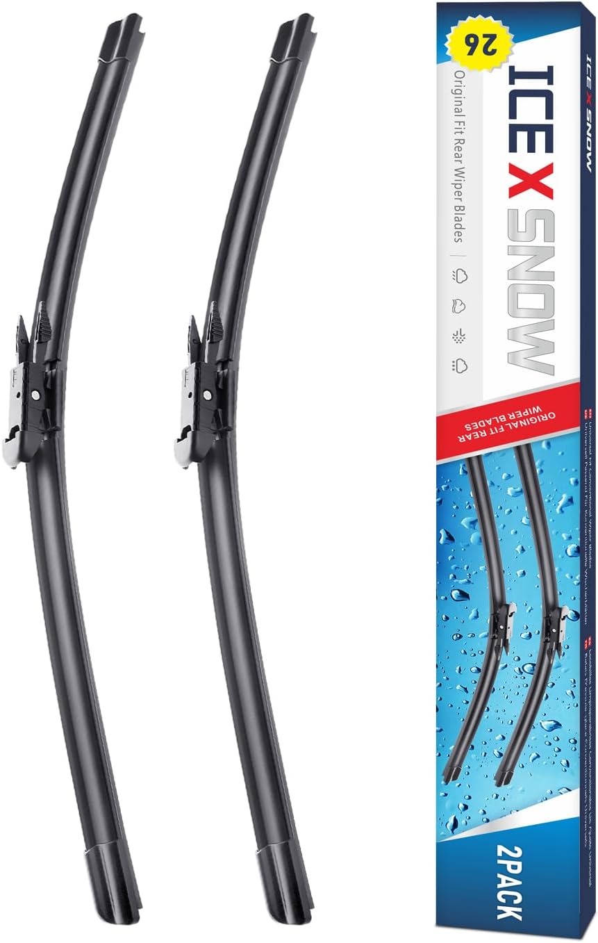 26"+26" Windshield Wiper Blades Fit for Ford Fusion 2020 2019 2018 2017 2016 2015 2014 2013 Audi Q7 03/06-08/15 Original Equipment Replacment Wiper Blades Set(Pack of 2) Pinch Tab 26"+26"(Pinch Tab) MORE