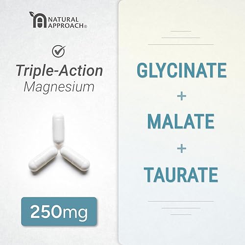 Miniatura 3 de Complejo de Magnesio de Alta Absorción con Glicinato, Malato y Taurato - Suplemento Premium de Magnesio para el Sueño, Relajación, Calambres en las