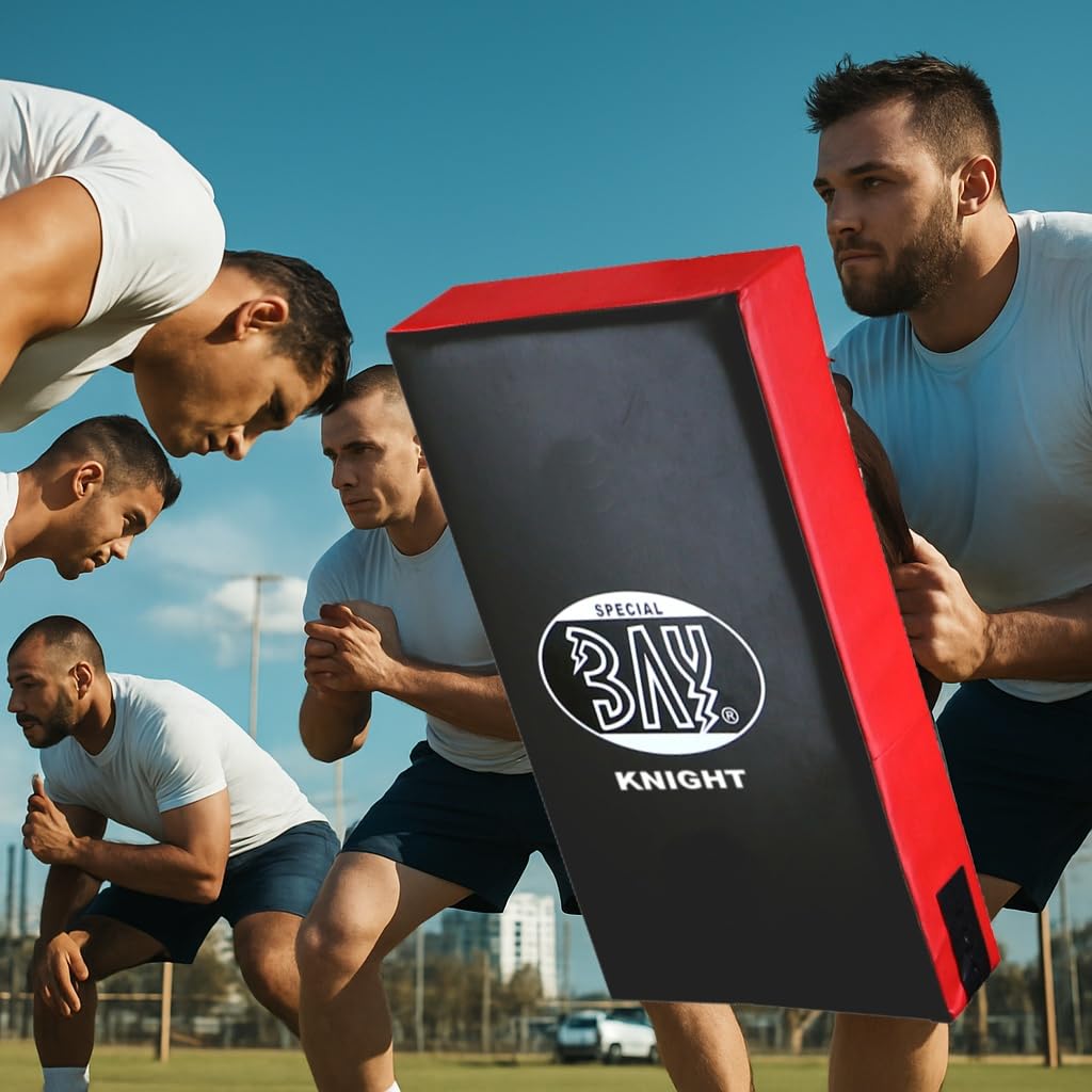 BAY 75 cm Football Blocking Pad Trainingsgerät – Weicher Schaumstoff-Kickpads für Rugby, Fußball, Basketball, Hockey und Lacrosse Kick Shield Pad mit Griffen