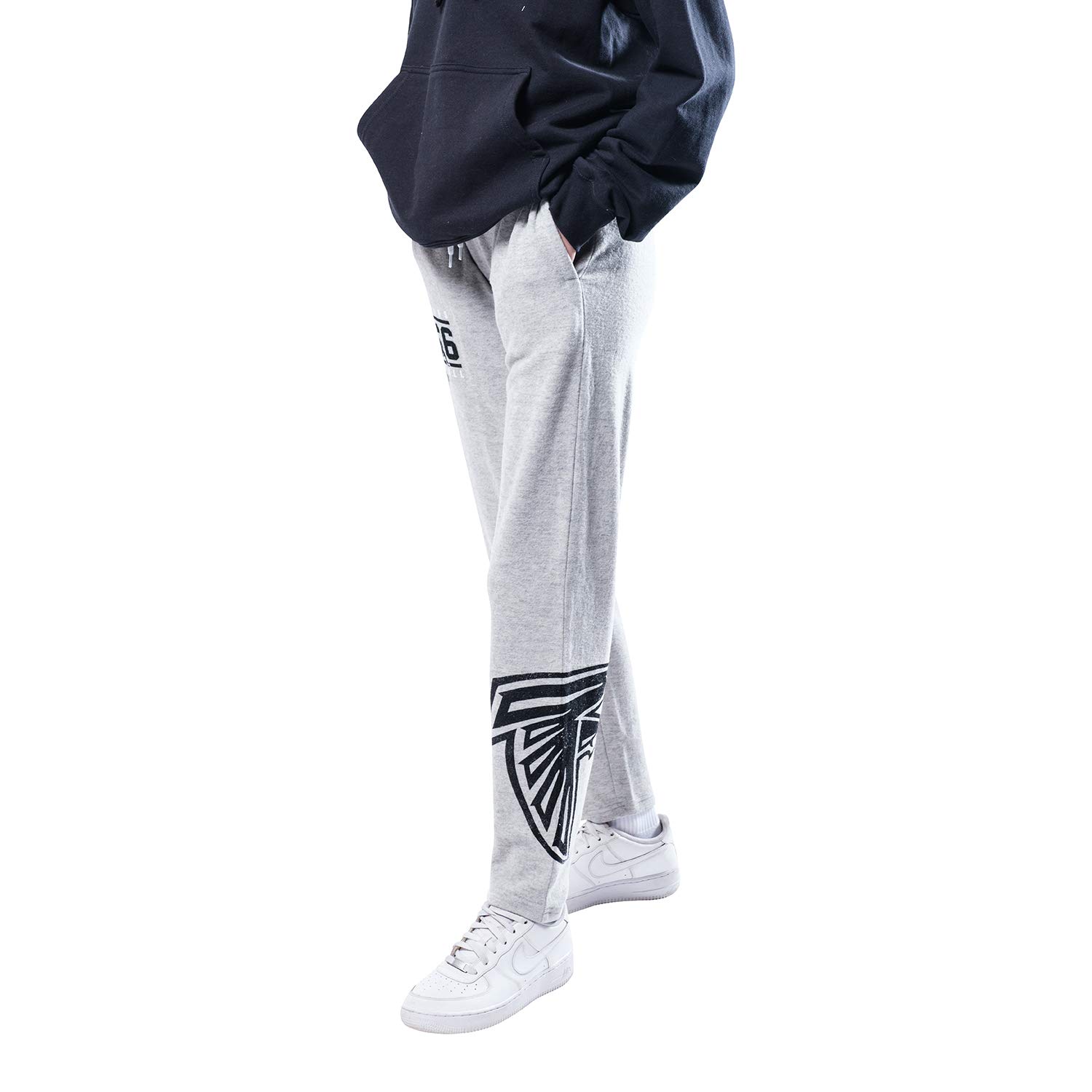Ultra Game NFL Women'sJogger Pants Punt Brushed Hacci Sweatpants, Atlanta Falcons, Gray, Small