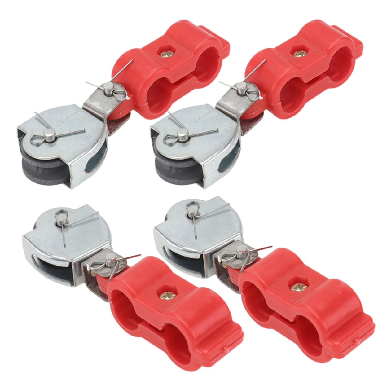 BUTIFULSIC 4pcs Lifting Pulley Pulleys Small Pulley Cable Pulley Wheel Traction Wheel Bearing Pulley l Heavy Duty Pulley Clothesline Pulley Rope Pulley Swivel Pulley Metal