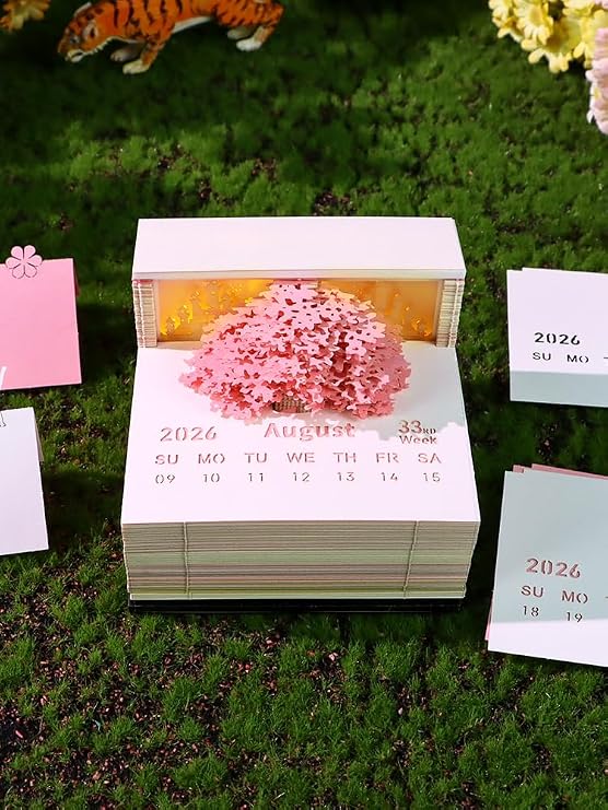2026 Time Piece Calendar 3D Weekly Calendar