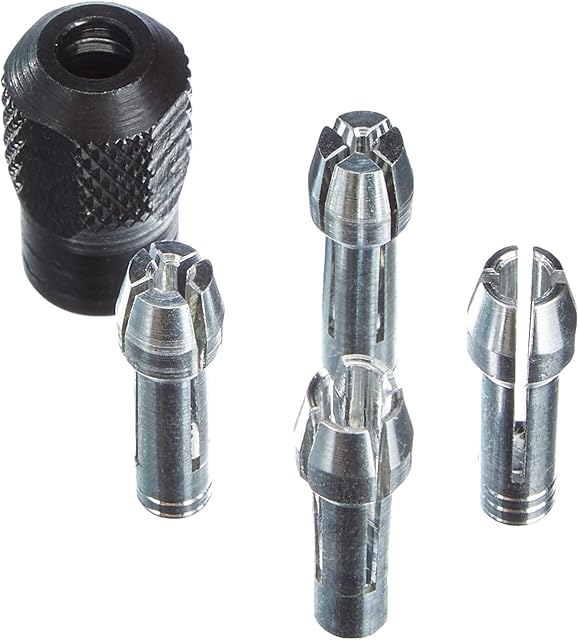Dremel 4485 Collets Kit, Accessory Set with 4 Collets and 1 Collet Nut for Rotary Tools