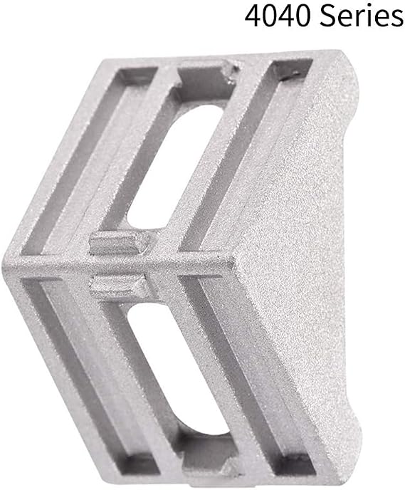 TA-VIGOR 8 Pcs Angle Corner Bracket Gusset 40mm x 40mm for 4040 Series Aluminium Extrusion Inside Corner Support, Silver