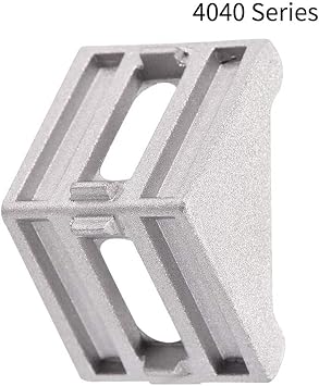 TA-VIGOR 8 Pcs Angle Corner Bracket Gusset 40mm x 40mm for 4040 Series Aluminium Extrusion Inside Corner Support, Silver