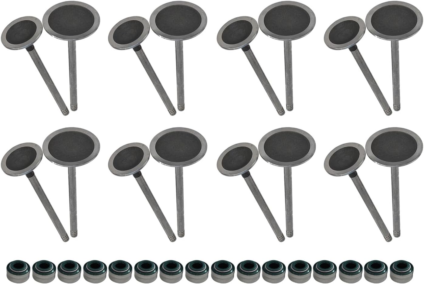 Engine Intake Exhaust Valves and Valve Seals Set Fits for Dodge Challenger Charger Durango Ram for Jeep for Chrysler 6.2L 6.4L 2011-2024 5038331AB, 5038332AB