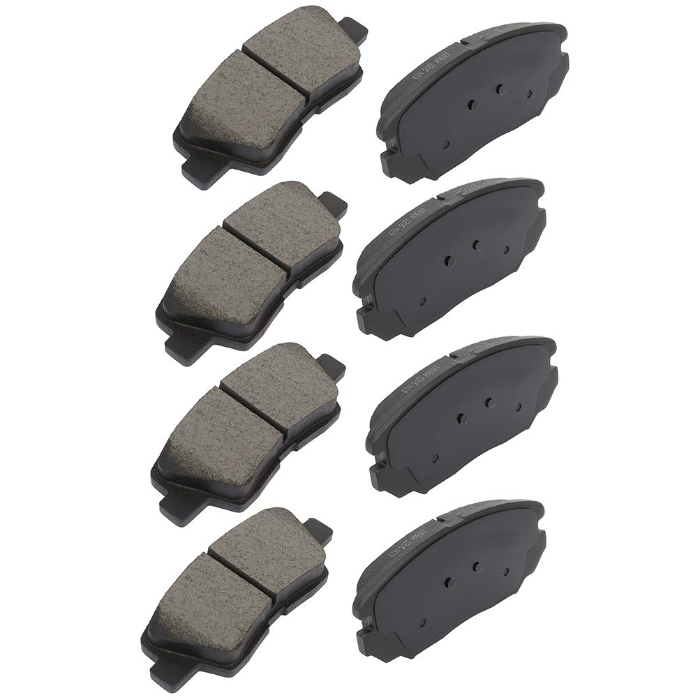 cciyu D1125 D1313 Front &amp; Rear Professional Ceramic Brake Pads Set fit For 2010-2011 For Hyundai Azera,2008-2010 For Hyundai Sonata,2007-2009 For Kia Amanti