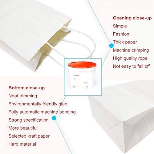 Miniatura 135 de Azowa - Bolsas de papel de estraza con asas para cosas para fiestas, para llevar regalos también