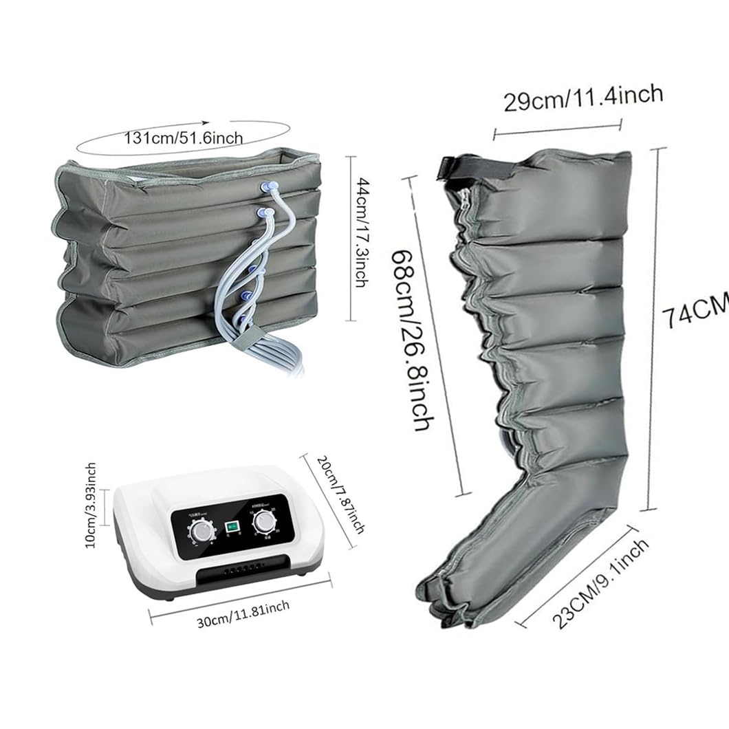 Massaggiatore Polpacci︱Pressoterapia Linfodrenaggio Professionale︱ Gambali Pressoterapia︱6 Cavità Macchinario Pressoterapia Gambe︱Massaggio Linfodrenante (Set Combinati Opzionali)