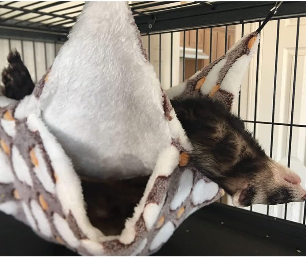Hanging Tunnel Ferret Hammock Toy Set Rat Cage Accessories Warm Small Animal Hammock Bed for Guinea Pig Hamster Chinchilla 4 61TuM adA9L. AC SL1000