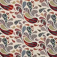 Jacquard Gobelin Blauw Oriënt gebloemd - Makoma stoffen