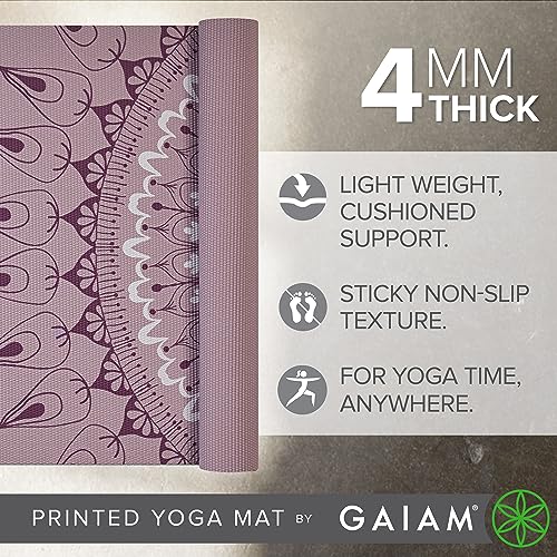 Image of Gaiam Print Yoga Mat, Non Slip Exercise & Fitness Mat for All Types of Yoga, Pilates & Floor Exercises