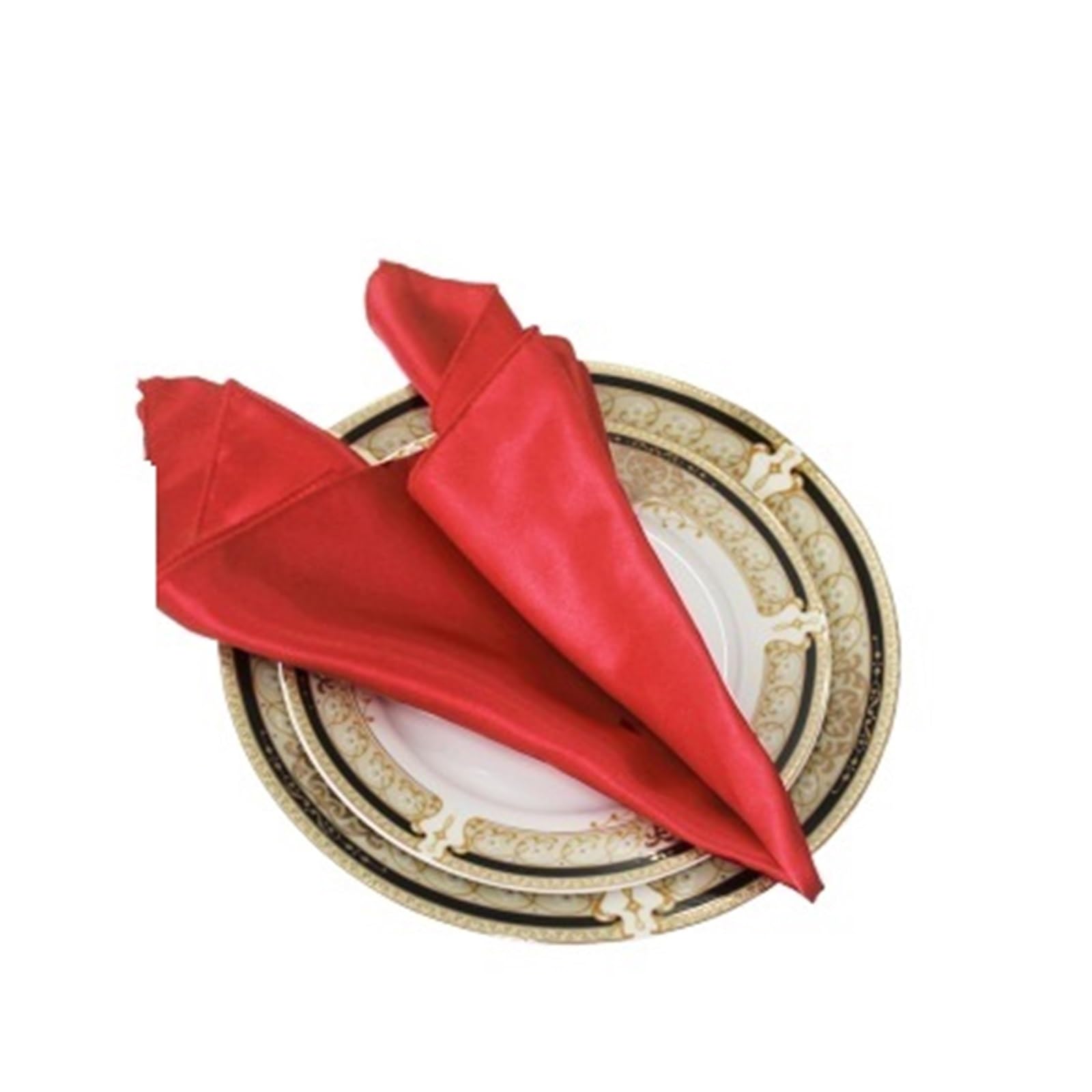Satin Dinner Napkins Wedding 40cm*40cm Satin Table Napkin(Yellow)