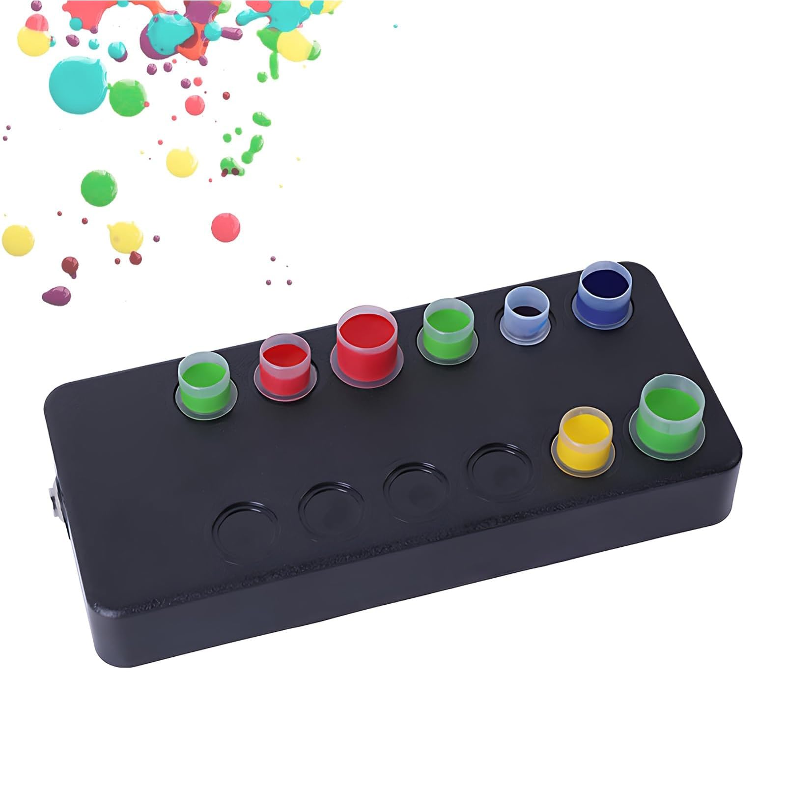Mezclador De Pigmentos De Tinta De Tatuaje, Máquina De Mezclado De Tinta Eléctrica, Puede Contener 12 Tazas De Color, Equipar 40 Tazas De Color Y 200 Varillas Magnéticas