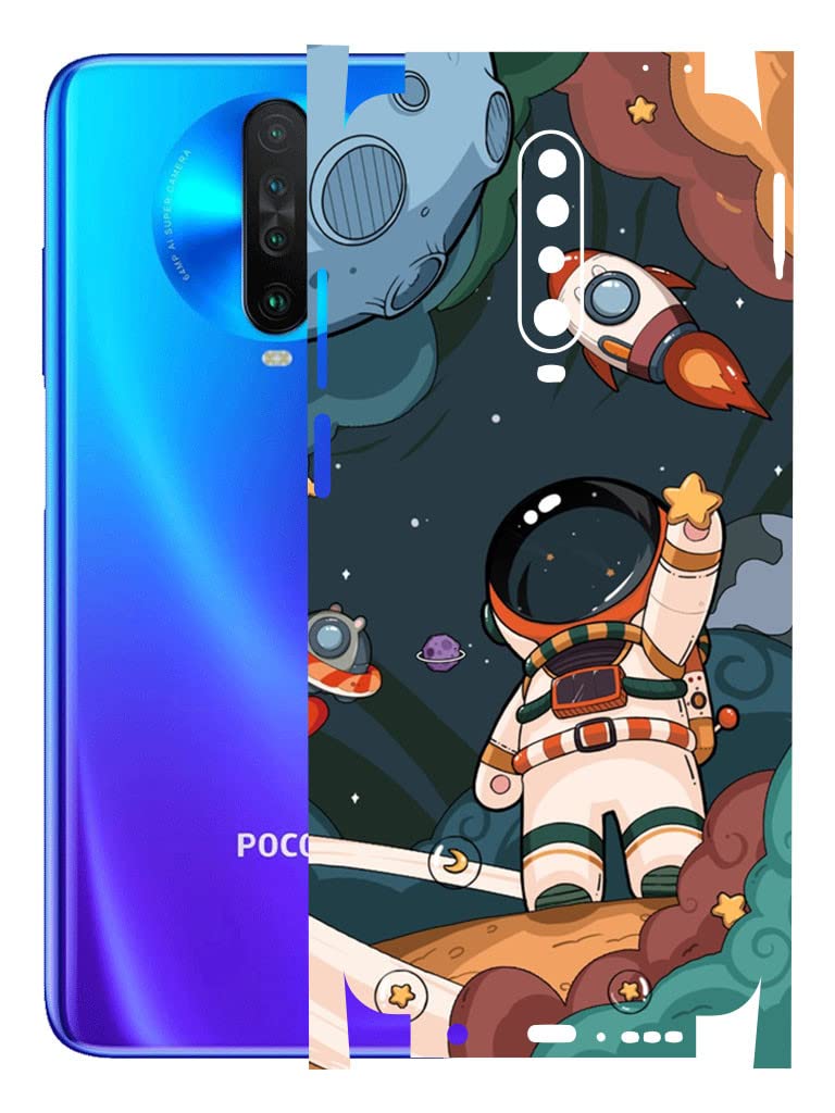 AtOdds - Poco X2 Mobile Back Skin Rear Screen Guard Protector Film Wrap (Coverage - Back+Camera+Sides) (Space) (B0BPJNC3J9) Amazon Price History, Amazon Price Tracker