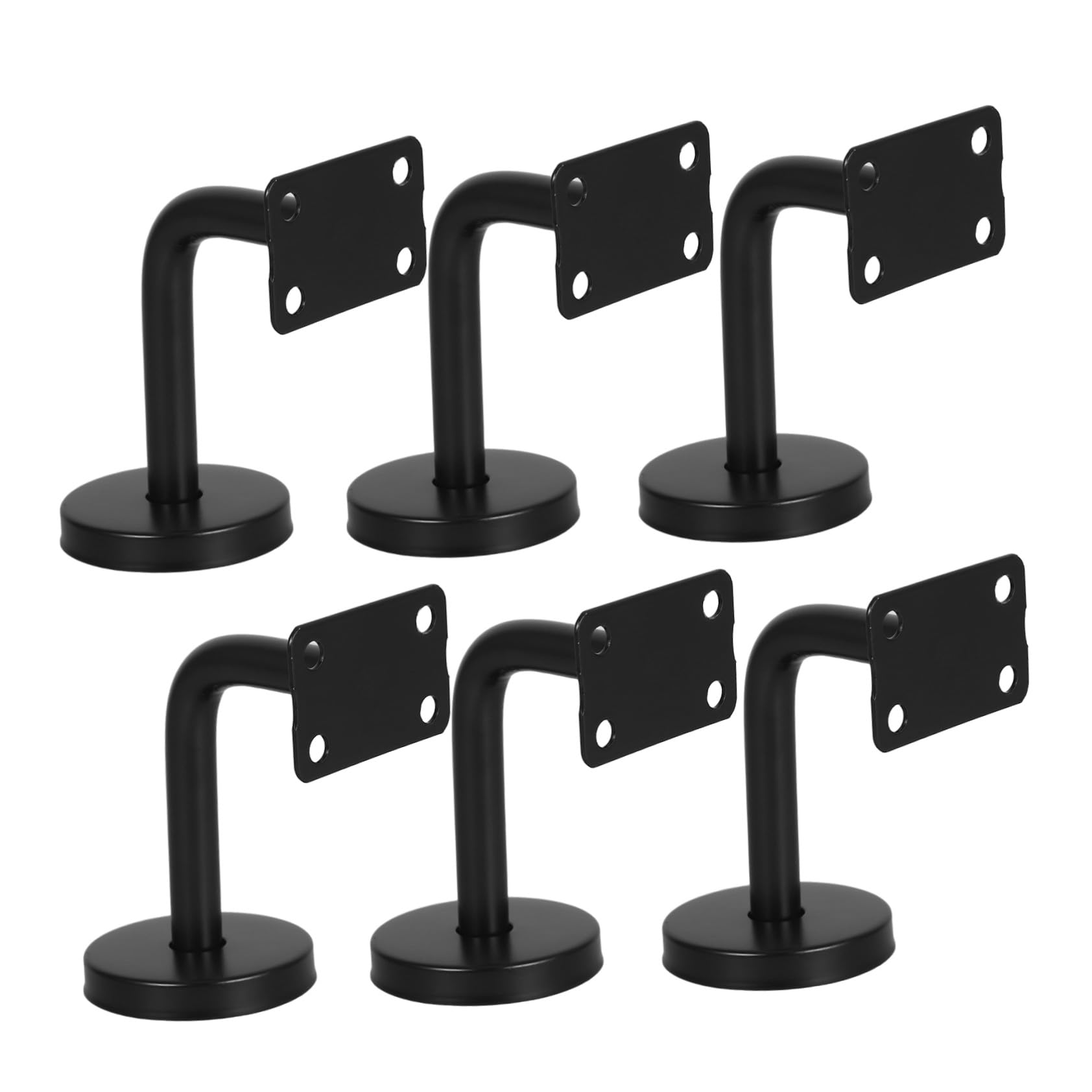 Soportes para barandilla de escalera negros pack de 6 unidades para pasamanos